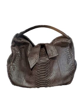 BYRON New York Genuine Python Large Hobo Bag